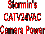 Stormin's
CATV24VAC
Camera Power
