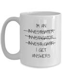 Gift for Investigator, Detective Coffee Mug, Insurance ...